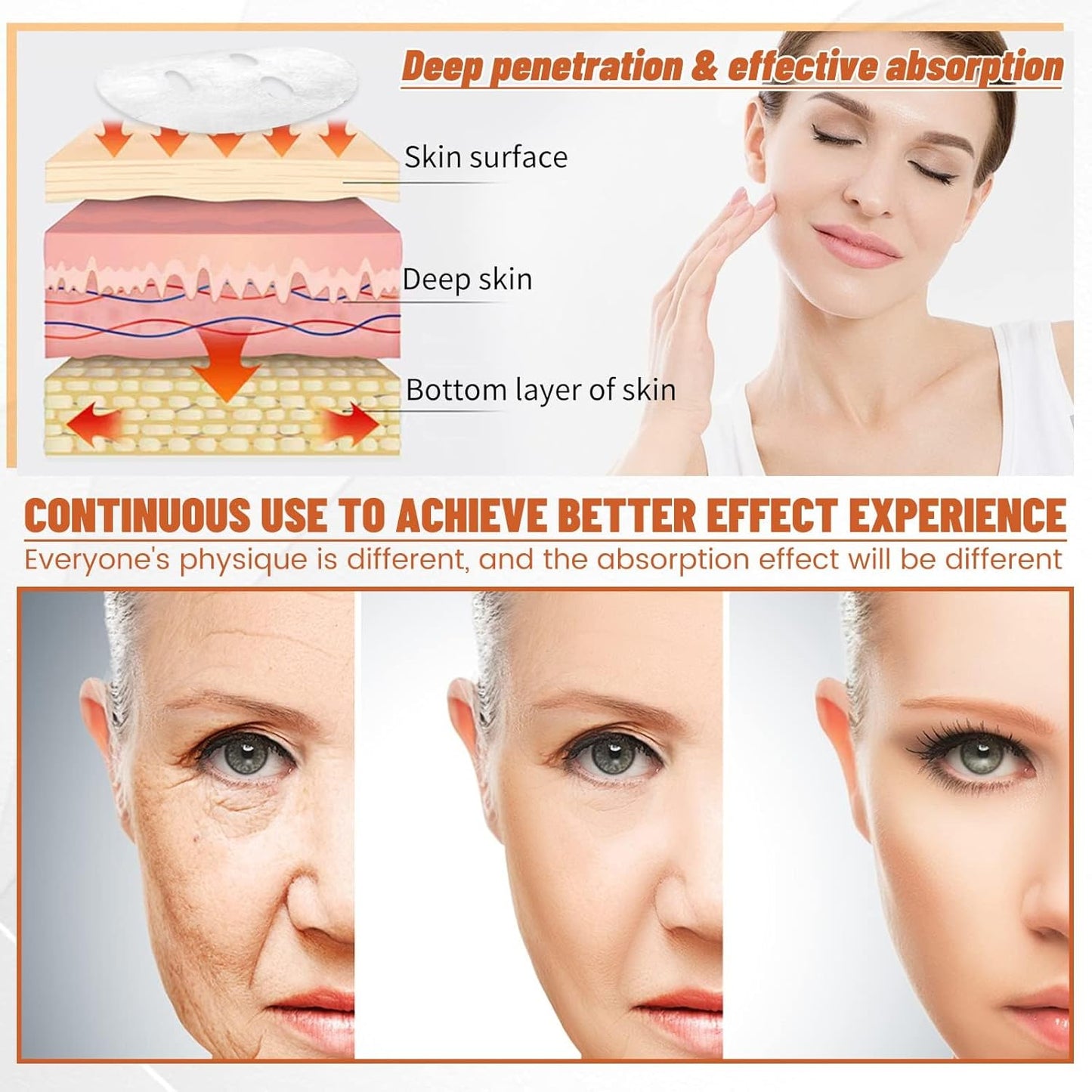 10PACK Bio Collagen Face Mask,Deep Collagen anti Wrinkle Lifting Mask,Bio-Collagen Deep Mask,Deep Collagen Overnight Mask