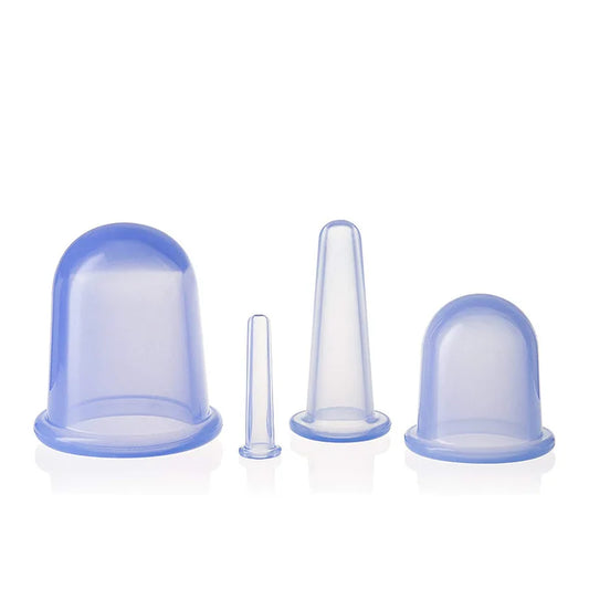 Ventouses sous vide en Silicone, bocaux de Massage Anti-Cellulite, ventouses faciales, lifting du visage et du cou, grattage de la peau, Guasha, Anti-rides
