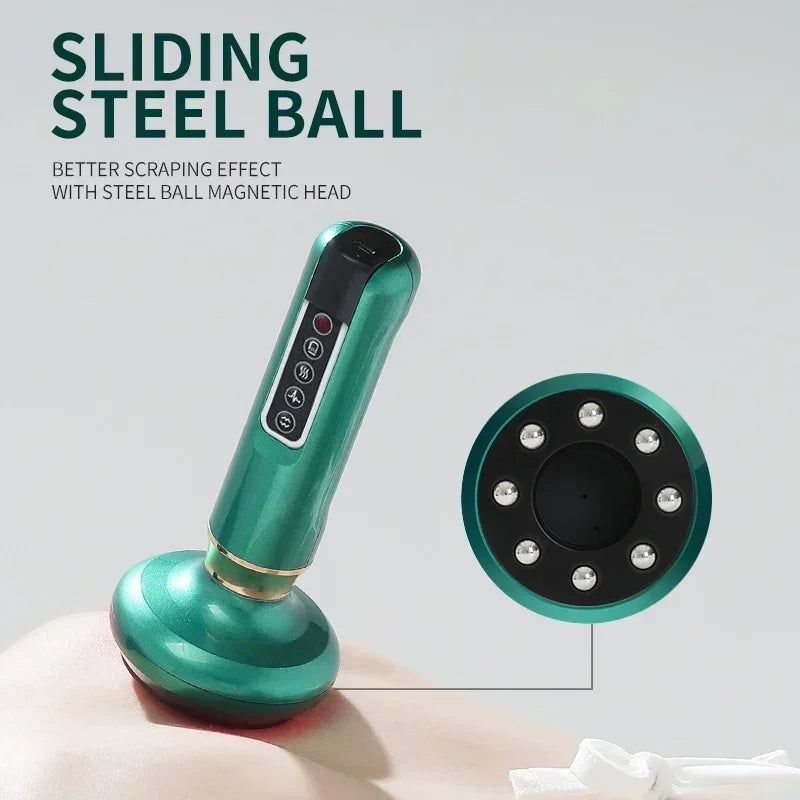 Masseur électrique tricolore Anti-Cellulite ventouse sous vide beauté santé grattage chaleur infrarouge minceur 
