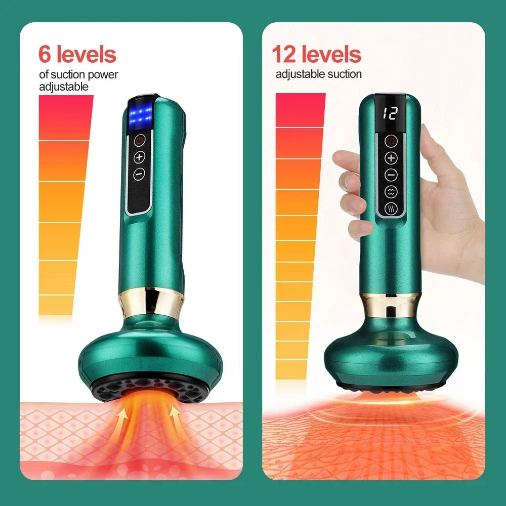 Masseur électrique tricolore Anti-Cellulite ventouse sous vide beauté santé grattage chaleur infrarouge minceur 