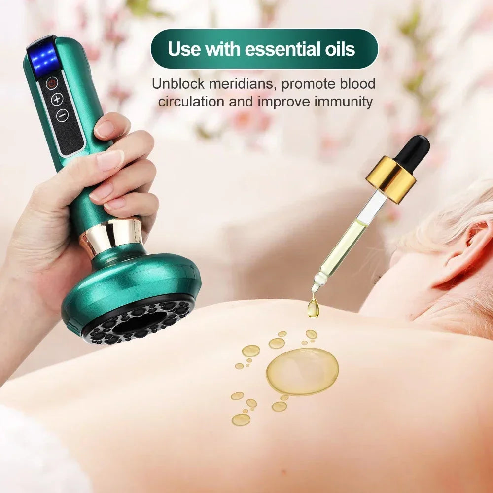 Masseur électrique tricolore Anti-Cellulite ventouse sous vide beauté santé grattage chaleur infrarouge minceur 